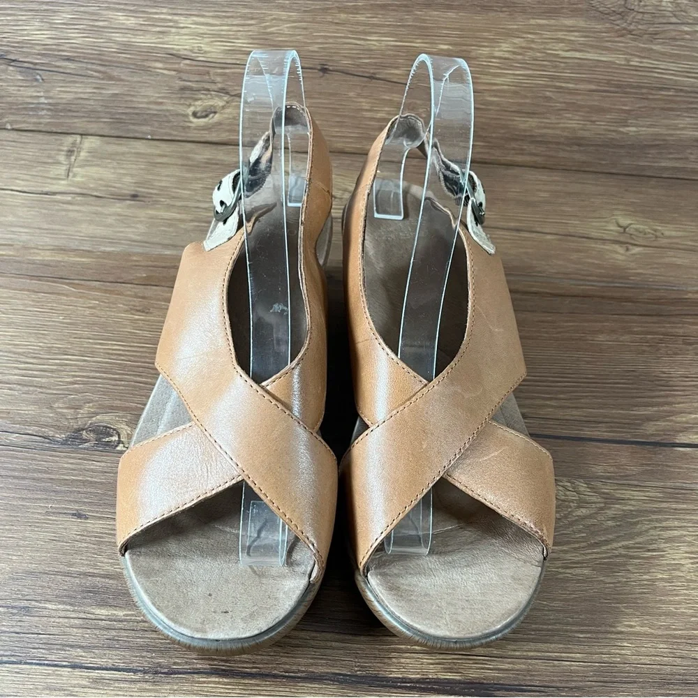 Dansko Jacinda Brown Leather Strappy Sandals Clogs Women’s Size 9.5 (40) Shoes_7
